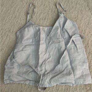 Brandy Melville Linen Tied Tank